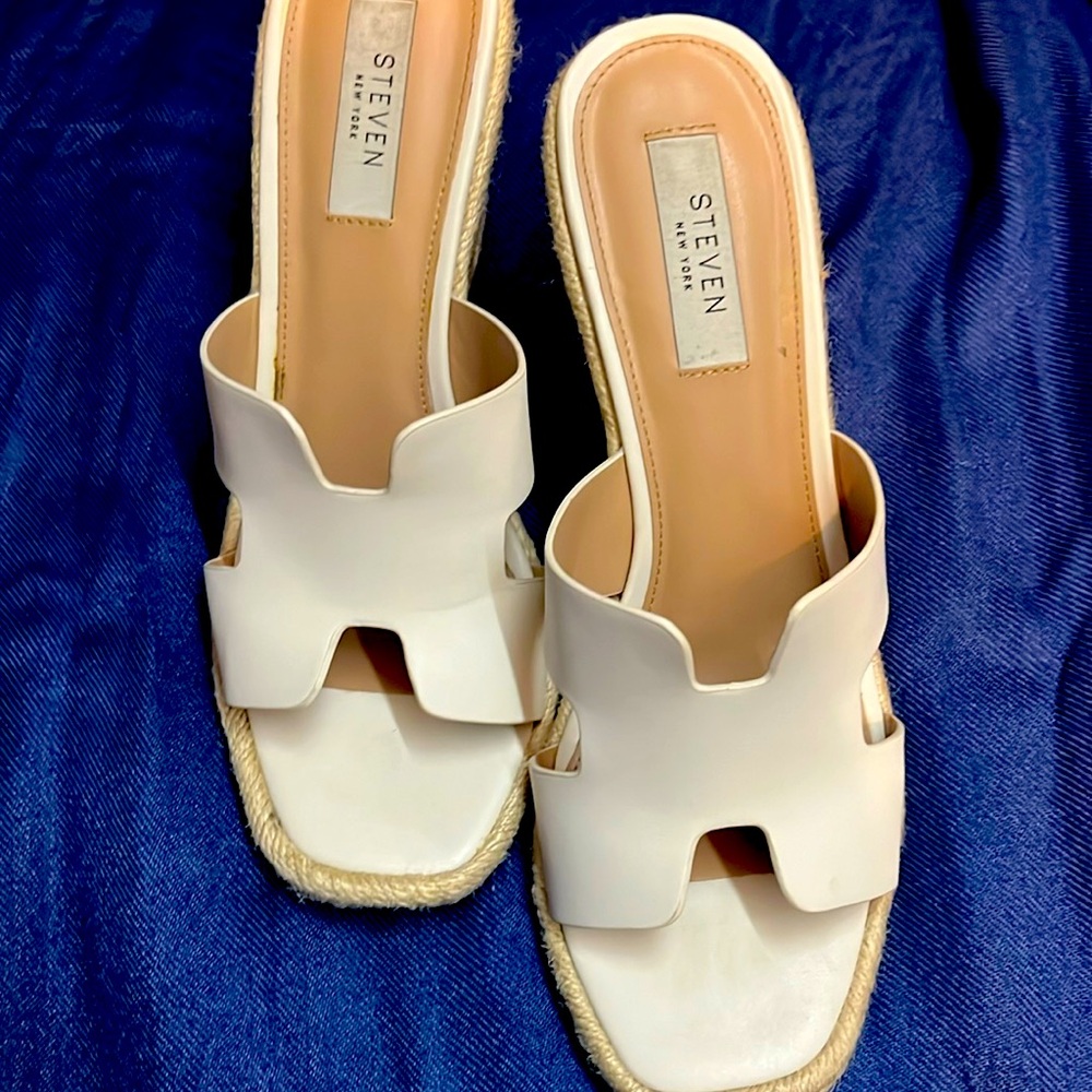 Espadrille hi heels sandals. Size 9. Like brand new